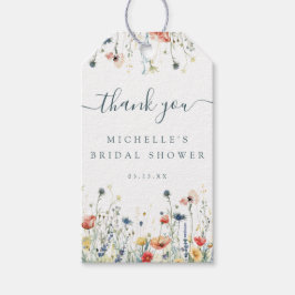 Levendige Wildflower Vrijgezellenfeest Favoriet Cadeaulabel