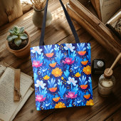 Levendige Wildflower Wellness Canvas tas
