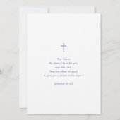 Levendige Wildflowers Eenvoudige Bloemdoop Kaart (Achterkant)