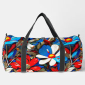 Levendige Wildflowers Grote Duffel Bag Plunjezak (Voorkant)