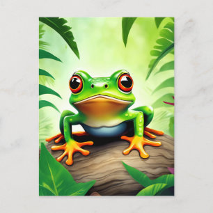 Levendige Wildlife Frog Briefkaart