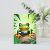 Levendige Wildlife Frog Briefkaart (Staand voorkant)