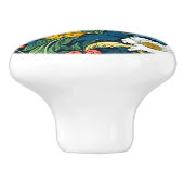 Levendige William Morris Art Nouveau Floral Keramische Knop (Zijkant)