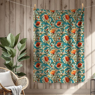 Levendige William Morris Tijdloze Floral Elegance Fleece Deken