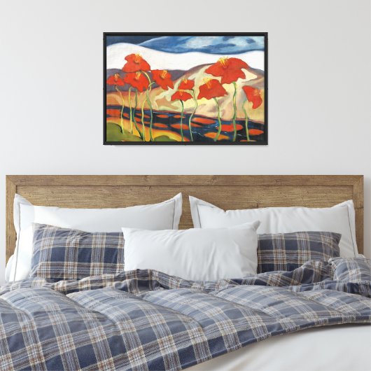 Levendige woestijnbloei canvas afdruk (Insitu (Slaapkamer))