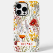 Levendige woestijnbloemen Gepersonaliseerd naam fl Case-Mate iPhone Case (Achterkant)