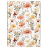 Levendige woestijnbloemen Gepersonaliseerd naam fl Klembord (Achterkant)