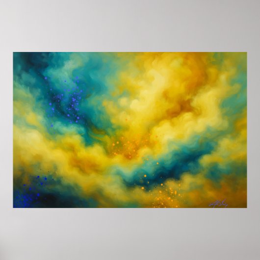 Levendige wolken en kleuren poster (Voorkant)