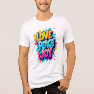 Levendige woorden: liefde, vrede en vreugde Tri-Blend shirt