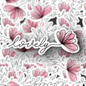 Levendige Word Flower-laptop | Afgesneden Sticker