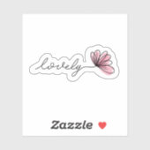 Levendige Word Flower-laptop | Afgesneden Sticker (Vel)