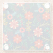 Levendige Xmas Floral Onderzetter (Achterkant)