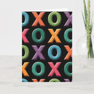 Levendige Xo-patroonkaart Kaart