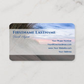 Levendige zandduin strand zonsondergang oceaan rei visitekaartje (Achterkant)