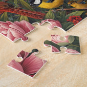 Levendige Zangvogels Herfstbloemen Legpuzzel (Zijkant)