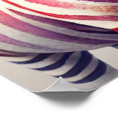 Levendige Zebra Duo Waterverf Pointillisme Art Poster (Hoek)