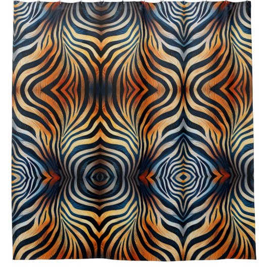 Levendige Zebra Print Douchegordijn (Voorkant)