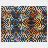 Levendige zebraprint fleece deken (Voorkant (Horizontaal))