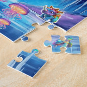 LEVENDIGE ZEEMEERMIN, DINOSAURUS, ZEE CREATURES PU LEGPUZZEL (Zijkant)