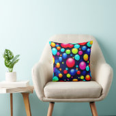 Levendige Zeepbel Pop Art Kussen (Stoel)