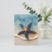 Levendige Zeester op Zandstrand Briefkaart (Staand voorkant)