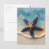 Levendige Zeester op Zandstrand Briefkaart (Voorkant / Achterkant)