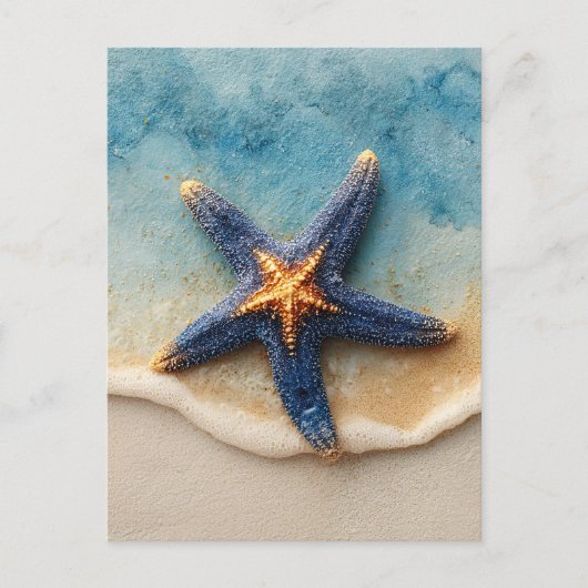 Levendige Zeester op Zandstrand Briefkaart (Voorkant)