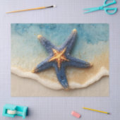 Levendige Zeester op Zandstrand Tissuepapier (Craft)