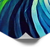 Levendige zeilboot bij zonsondergang poster (Hoek)