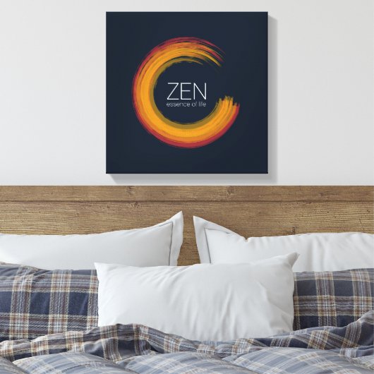 Levendige Zen Canvas Print (Insitu (Slaapkamer))