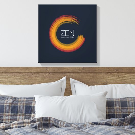 Levendige Zen Canvas Print (Insitu (Slaapkamer))