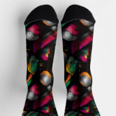 Levendige zeshoek met Gradient Emerald en Magenta Sokken (Top)