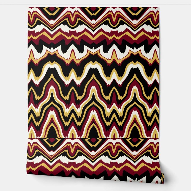Levendige zigzag "Ratti_Creative_Arts" achtergrond Behang (Afrollen)