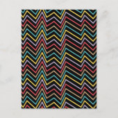 Levendige ZigZag Symfonie Een uitbarsting van Kleu Briefkaart (Voorkant)