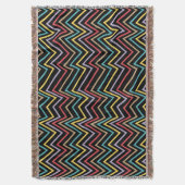 Levendige ZigZag Symfonie Een uitbarsting van Kleu Deken (Voorkant Verticaal)