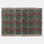 Levendige ZigZag Symfonie Een uitbarsting van Kleu Deken (Voorkant)