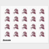 Levendige Zilveren Abstracte Ambachtelijke Sticker (Vel)