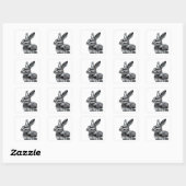 Levendige Zilveren Abstracte Decal Ontwerp Vierkante Sticker (Vel)