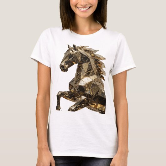 Levendige Zilveren ABSTRACTE KUNST Statement Desig T-shirt (Voorkant)