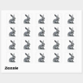 Levendige Zilveren Abstracte Sticker Afdruk (Vel)