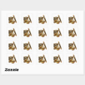 Levendige Zilveren Abstracte Sticker Grafiek (Vel)