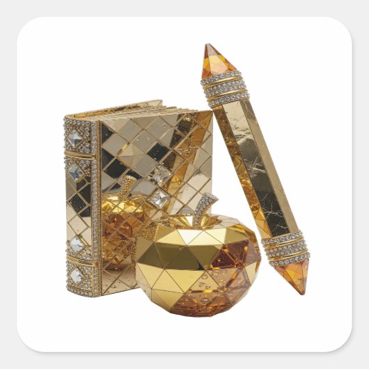 Levendige Zilveren Abstracte Sticker Grafiek (Voorkant)