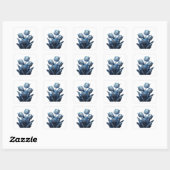Levendige zilveren abstracte stickerontwerp vierkante sticker (Vel)