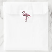 Levendige Zilveren FLAMINGO Label Ontwerp (Tas)