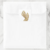 Levendige Zilveren Gouden Handen Sticker Afdruk (Tas)