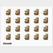 Levendige Zilveren Sticker Afdruk (Vel)