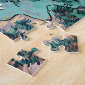 Levendige Zion-rivierzonsondergang Retro Van Gogh  Legpuzzel (Zijkant)