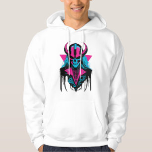 Levendige zombieschedel hoodie