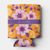 Levendige zomer bloemen-dopamine stijl blikjeskoeler (Achterkant)