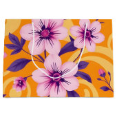 Levendige zomer bloemen-dopamine stijl groot cadeauzakje (Voorkant)